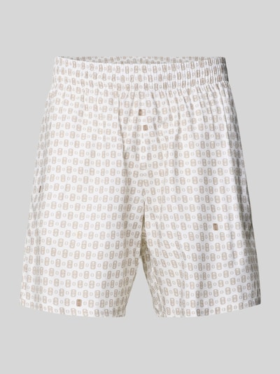 Produktfoto, Regular Fit Chinoshorts aus Baumwoll-Viskose-Mix Modell 'Aop Short Tenniscourt' von Lacoste, Herren Chinoshorts, jasne kolory, prosty wzór, gładka tekstura