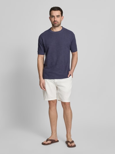 Marc O'Polo Relaxed Fit T-Shirt aus Baumwoll-Mix  Dunkelblau 1