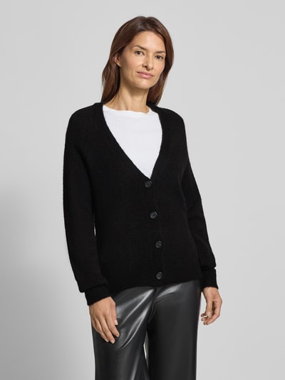 ICHI Kurtka z dzianiny z dodatkiem wełny z alpaki model ‘Kamara’ Czarny 4