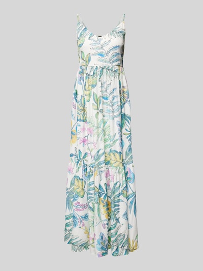 More & More Maxi-jurk van viscose met bloemenmotief Lila - 2