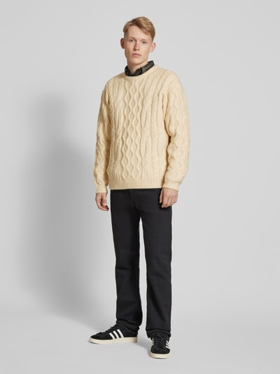 Levi's® Strickpullover mit Zopfmuster Beige 1