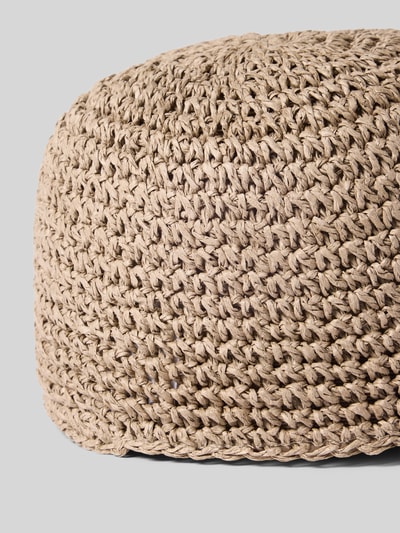 Produktfoto, Baseball Cap mit verstärktem Schirm von Loevenich aus Reine Papier mit Strukturmuster in Einheitsgröße, beige Farbe, Detailaufnahme