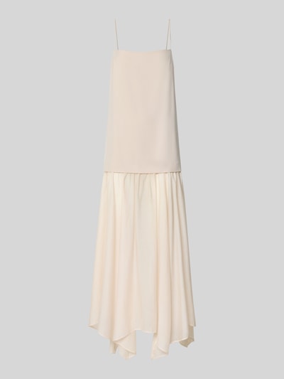 Produktfoto, Zweiteiliges Trägerkleid in Maxilänge - curated by Vicky Heiler von SIC in Beige, semitransparent, Falten-Optik, gerader Ausschnitt