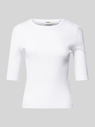 Drykorn T-Shirt in Ripp-Optik Modell 'SELAY' Weiss 2