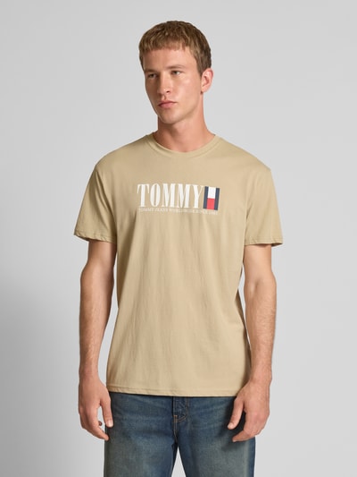Tommy Jeans Regular Fit T-Shirt aus reiner Baumwolle Beige 4