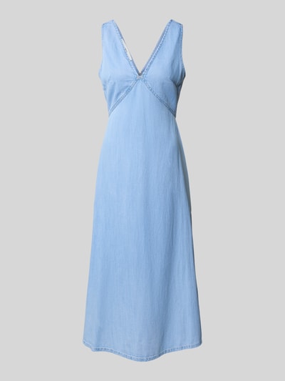 Mango Jeanskleid mit V-Ausschnitt Modell 'SIROS' Jeansblau 2