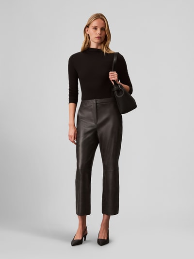 Calvin Klein Womenswear Kunstlederhose mit seitlichen Eingrifftaschen Black 1
