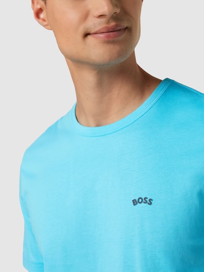 BOSS Green T-Shirt mit Label-Print Modell 'Tee Curved' Tuerkis 3