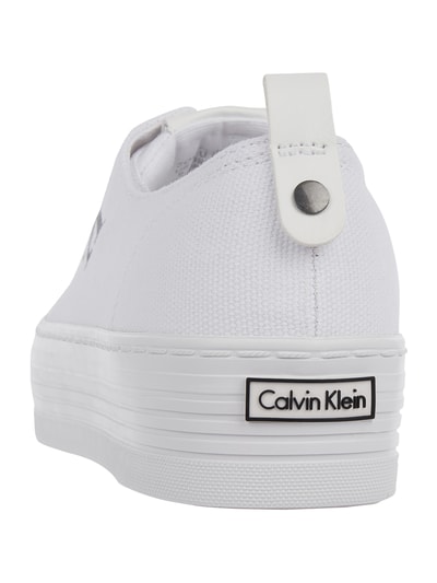 Calvin Klein Jeans Sneaker 'Zolah' aus Canvas mit Plateausohle Weiss 2