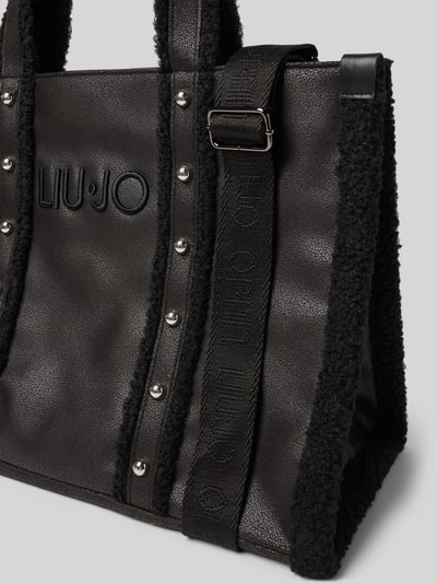 Liu Jo White Tote Bag mit Label-Stitching Black 3
