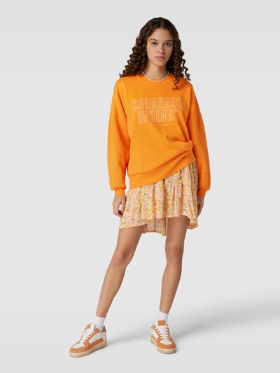 Only Sweatshirt met ronde hals, model 'CALLIE' Oranje - 1