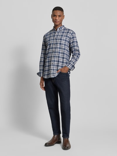 bugatti Freizeithemd mit Knopfleiste Marine 1