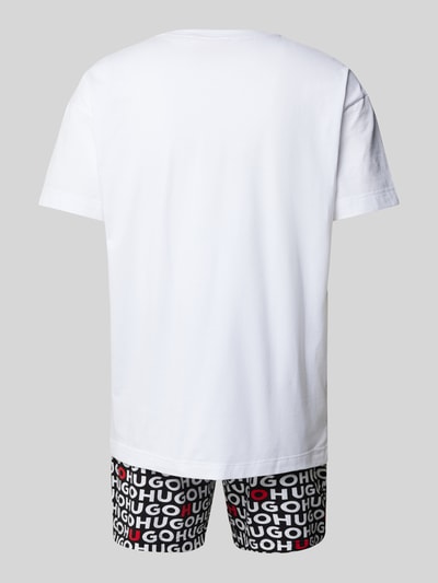 HUGO Pyjama mit Label-Prints Modell 'Tortuga' Black 3