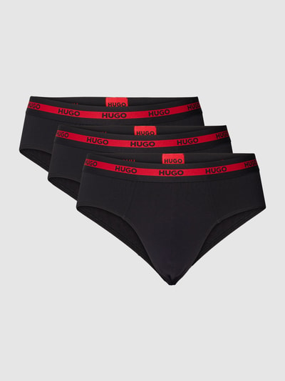 HUGO Slip met elastische band met logo in een set van 3 stuks Zwart - 2