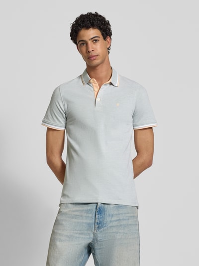 Jack & Jones Slim fit poloshirt met logostitching, model 'PAULOS' Mintgroen - 4