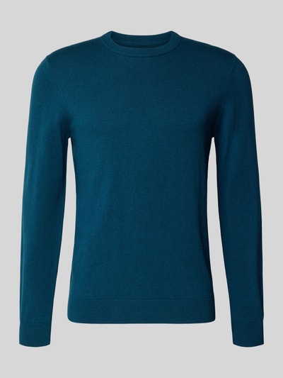 MCNEAL Strickpullover aus Baumwoll-Kaschmir-Mix mit Rundhalsausschnitt Petrol Melange 2