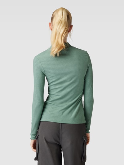 QS Shirt met lange mouwen en golvende zoom Rietgroen - 5