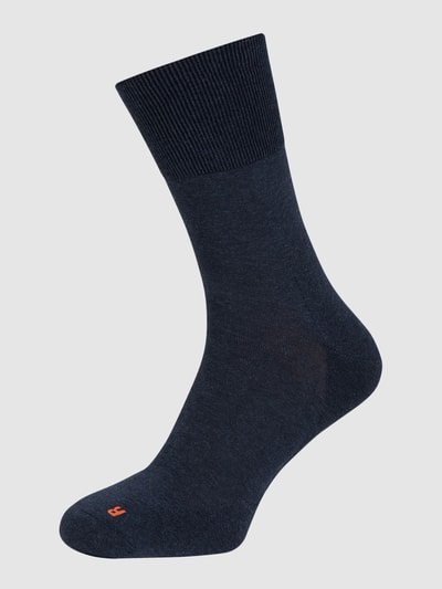 Falke Socken aus Baumwollmischung Modell 'Run' Marine Melange 1