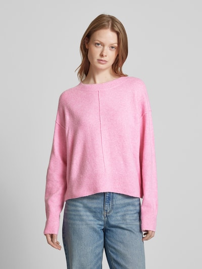 Vero Moda Regular Fit Strickpullover mit Brustnaht Modell 'ESTI' Rosa 4