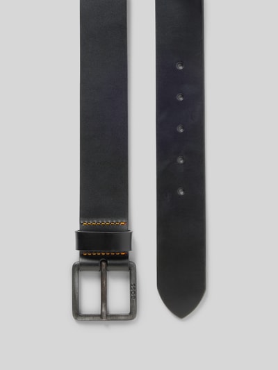 Produktfoto, Gürtel aus echtem Rindsleder Modell 'JEEKO_SZ40' von BOSS, Optik: Unifarben, Dornschließe, Label-Prägung, Glattleder