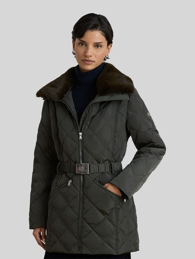 Lauren Ralph Lauren Steppjacke mit Taillengürtel Khaki 4