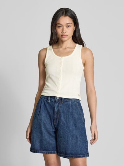 Levi's® Tanktop mit Knopfleiste Modell 'DRY GOODS' Ecru 4