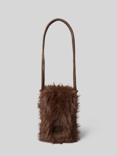Barts Handytasche mit Felloptik Modell 'Malinna' Dunkelbraun 1
