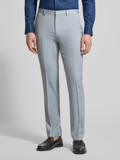 HUGO Super Slim Fit Anzughose aus Schurwoll-Mix Modell 'HESTEN' Hellblau 4
