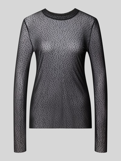 Jake*s Collection Langarmshirt mit transparentem Mesh Black 2