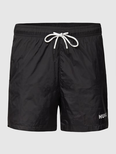 HUGO Badehose mit Logo-Print Modell 'HAITI' Black 2