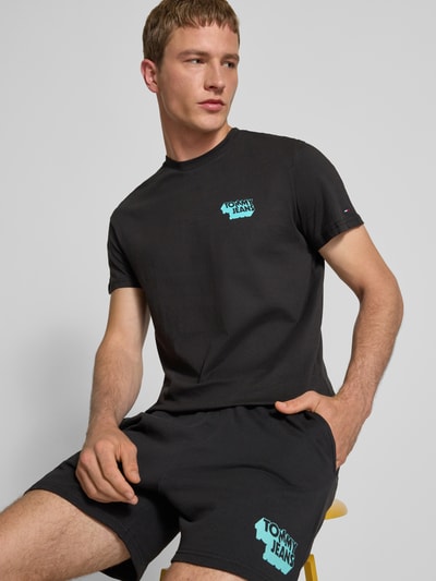 Tommy Jeans Slim Fit T-Shirt aus reiner Baumwolle Black 3