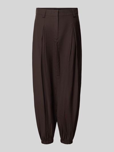 CAMBIO Barrel fit broek van katoenmix model 'ETIENNE JOGG' Donkerbruin - 2