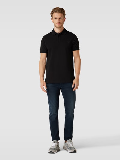 Gant Poloshirt met labelstitching Zwart - 1