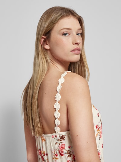 Only Mini-jurk met bloemenmotief, model 'KARMEN ANNE' Ecru - 3