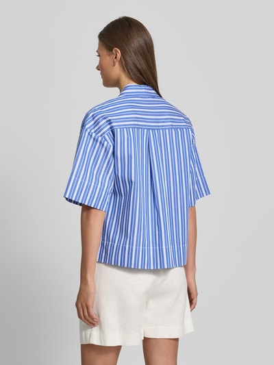 Selected Femme Bluzka koszulowa o pudełkowym kroju z czystej bawełny model ‘FIA’ Królewski niebieski 5