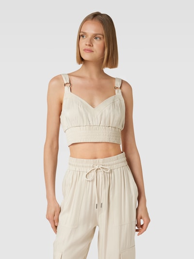 Guess Cropped Top mit Label-Details Sand 4