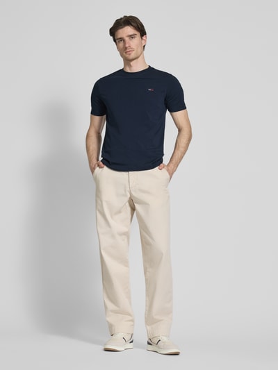 HECHTER PARIS T-shirt met labelprint Marineblauw - 1