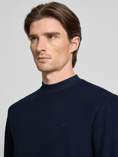 BOSS Orange Regular Fit Langarmshirt aus reiner Baumwolle Modell 'EXPLORER' Marine 3