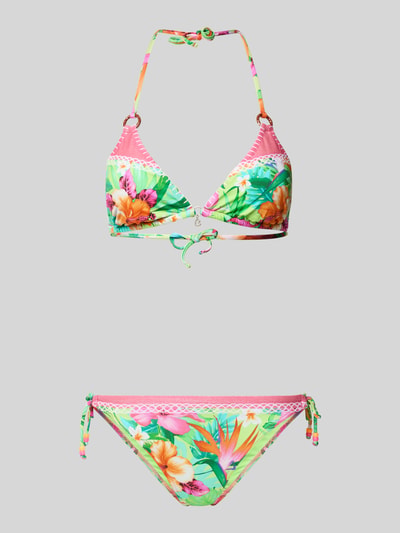Banana Moon Bikini z detalami z logo model 'LINDOSTORA PALMBAY' Zielony 1
