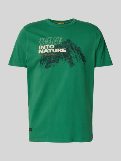 camel active T-shirt met labelprint Lichtgroen - 2