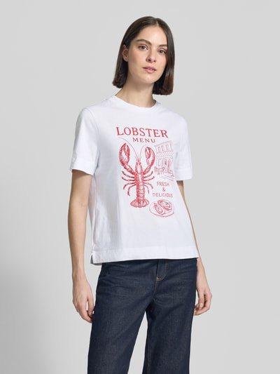 Rich & Royal T-Shirt mit Motiv-Print Offwhite 4