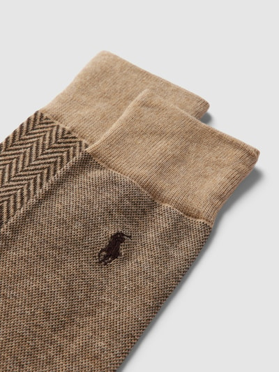 Polo Ralph Lauren Underwear Socken mit grafischem Muster im 2er-Pack Camel 2