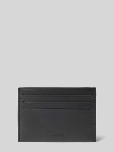 Lacoste Etui na karty ze skóry naturalnej Czarny 2