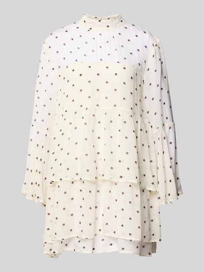 OH APRIL Mini-jurk van viscose met volants, model 'Lavinia' Beige - 2