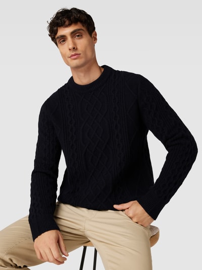 MCNEAL Strickpullover mit Strukturmuster Marine 3