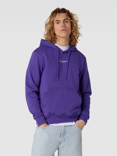 G-Star Raw Hoodie met labelprint, model 'Center' Violet - 4