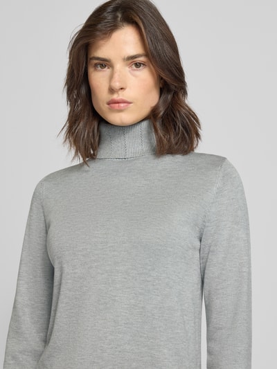 s.Oliver BLACK LABEL Slim fit pullover van viscosemix Lichtgrijs - 3