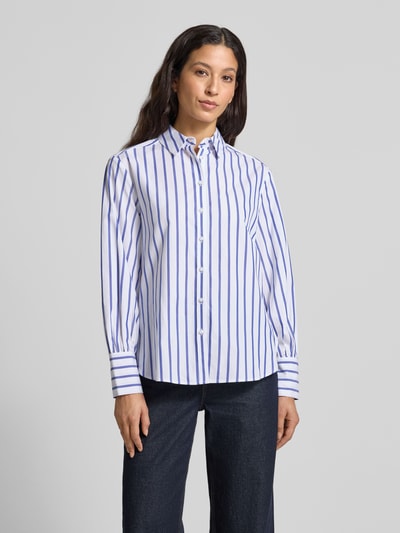 Brax Bluzka koszulowa z listwą guzikową model ‘VIC’ Granatowy 4