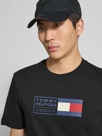 Tommy Hilfiger Regular Fit T-Shirt aus reiner Baumwolle Black 3