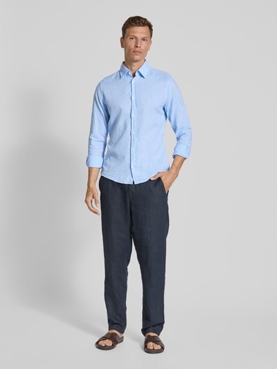 JOOP! Jeans Freizeithemd mit Knopfleiste Modell 'Hanson' Hellblau 1